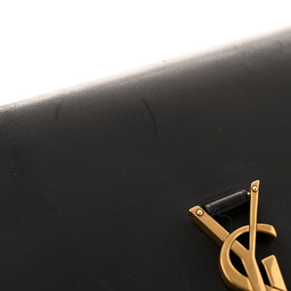 Saint Laurent Smooth Calfskin Monogram Medium Kaia Satchel Black 12 of 18