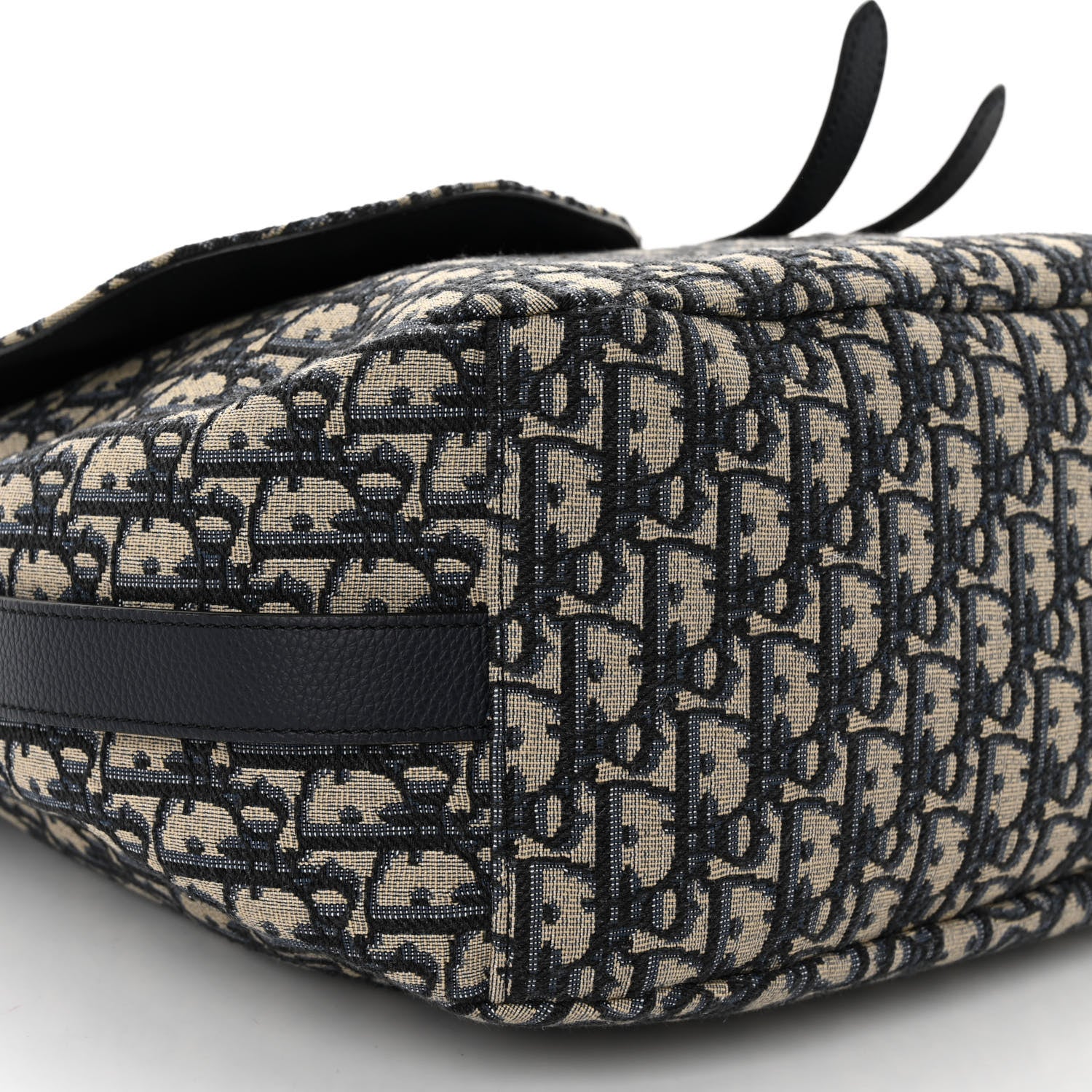 Christian Dior Oblique Soft Saddle Bag Beige Blue 8 of 9