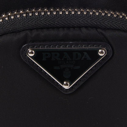 Prada Tessuto Nylon Pocket Small Wristlet Pouch Black Fuoco 4 of 7
