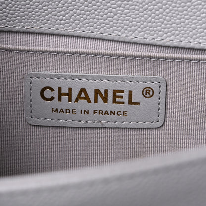 Chanel Caviar Quilted Small Boy Flap Light Grey 6 of 14