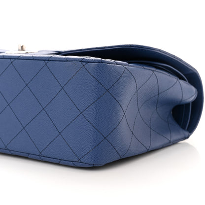 Chanel Caviar Quilted Jumbo Double Flap Blue 10 of 10