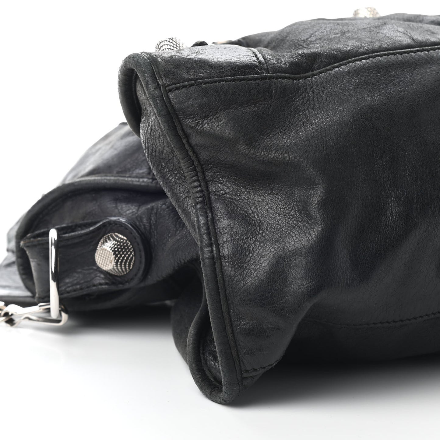 Agneau Giant 21 Silver Hardware Part Time Black