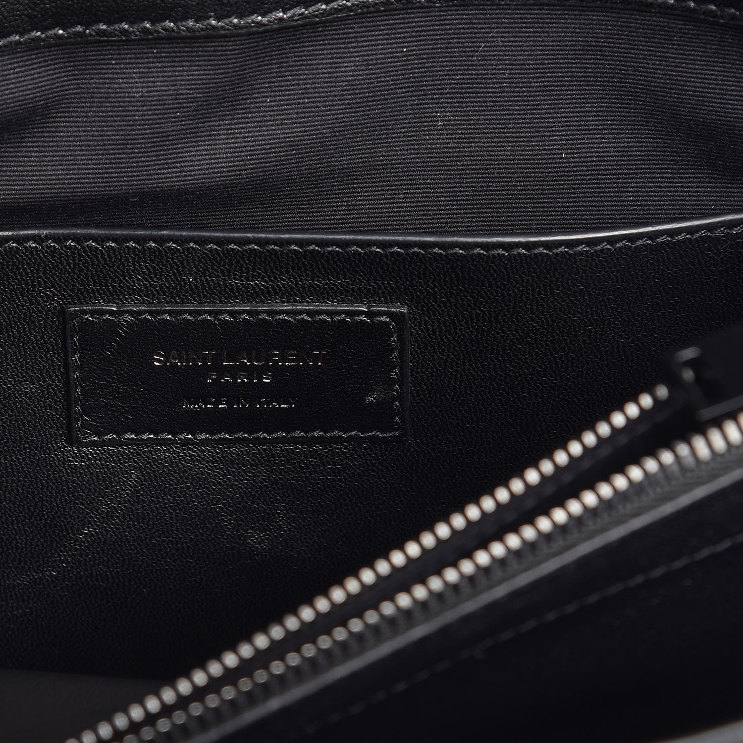 Saint Laurent Sheepskin Matelasse Chevron Monogram Large College Satchel Black 9 of 10