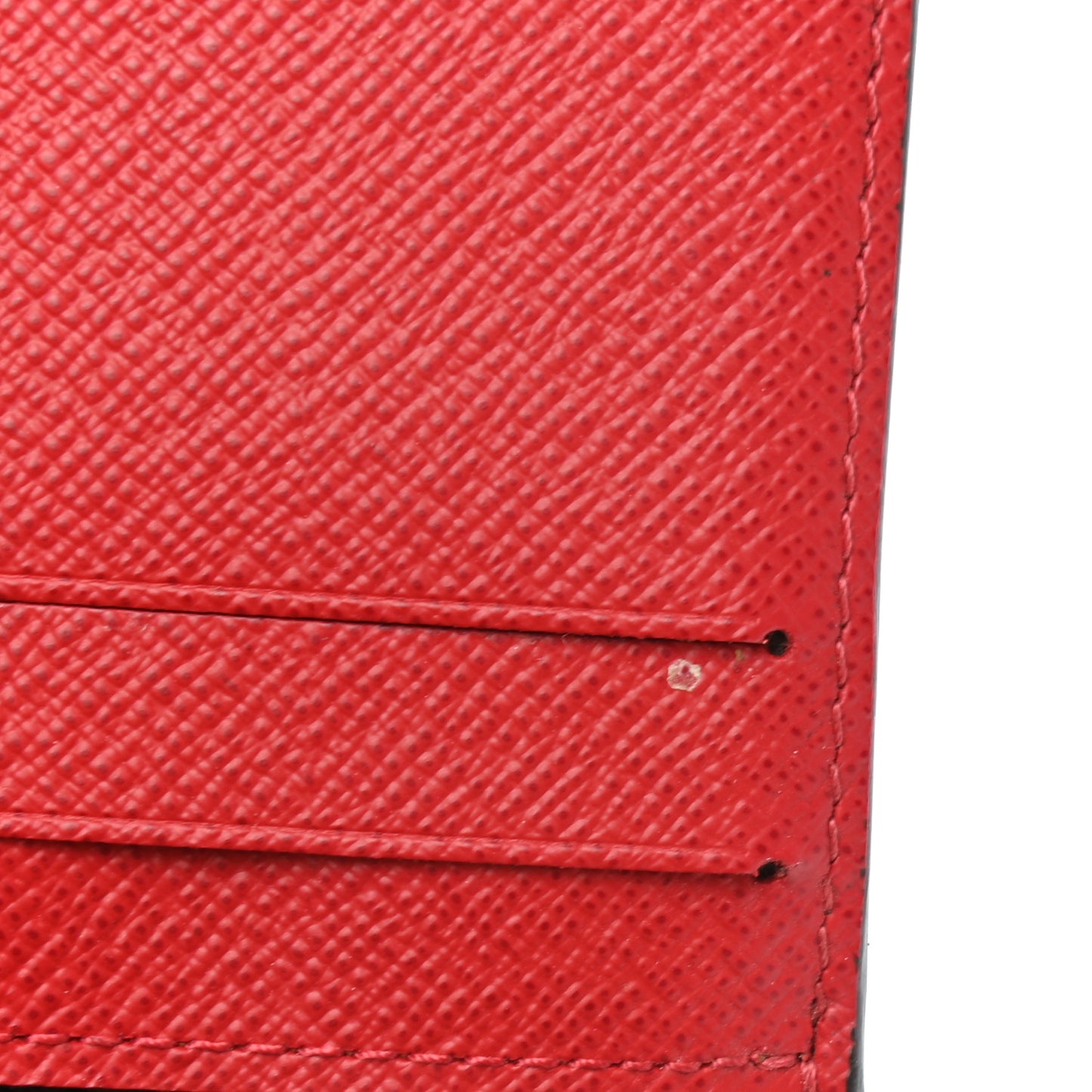 Damier Ebene Josephine Wallet Red