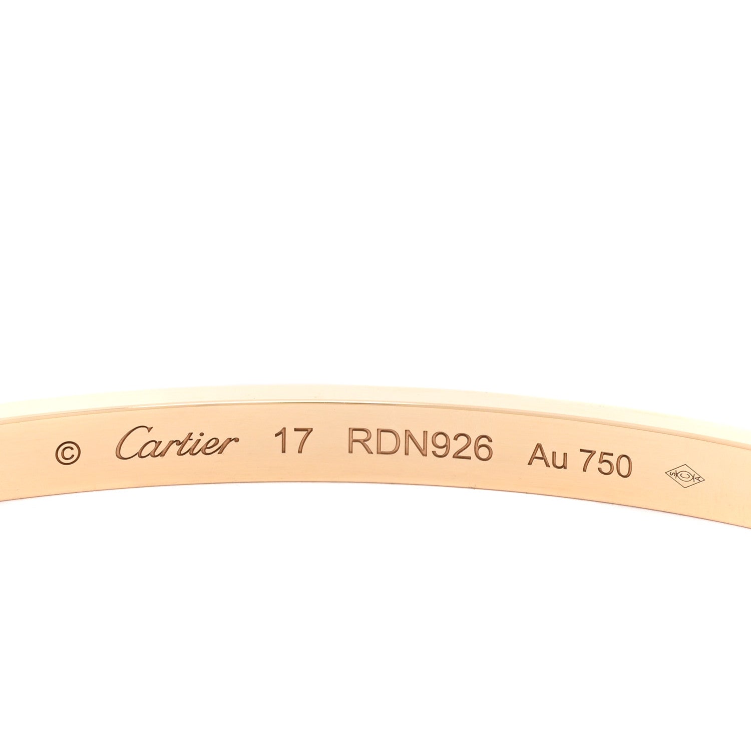 Cartier 18K Yellow Gold Small LOVE Bracelet 17 3 of 3