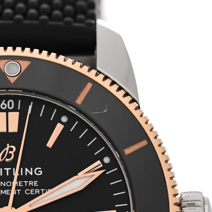 Breitling Stainless Steel 18K Rose Gold Rubber 42mm Superocean Heritage II B20 Automatic Watch Black UB2010 5 of 6