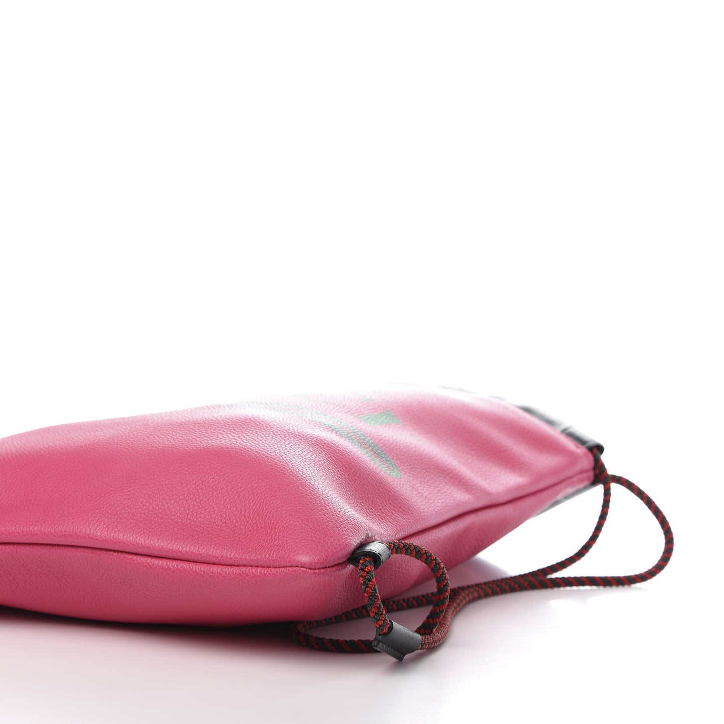Grained Calfskin Logo Drawstring Backpack Box Pink Green Black
