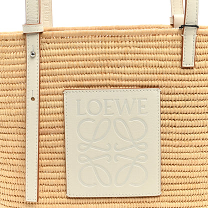 Loewe Raffia Square Small Basket Tote Bag Natural White 7 of 12