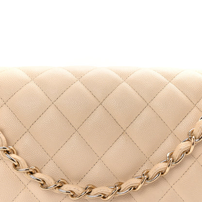 Chanel Caviar Quilted Jumbo Double Flap Light Beige 8 of 10