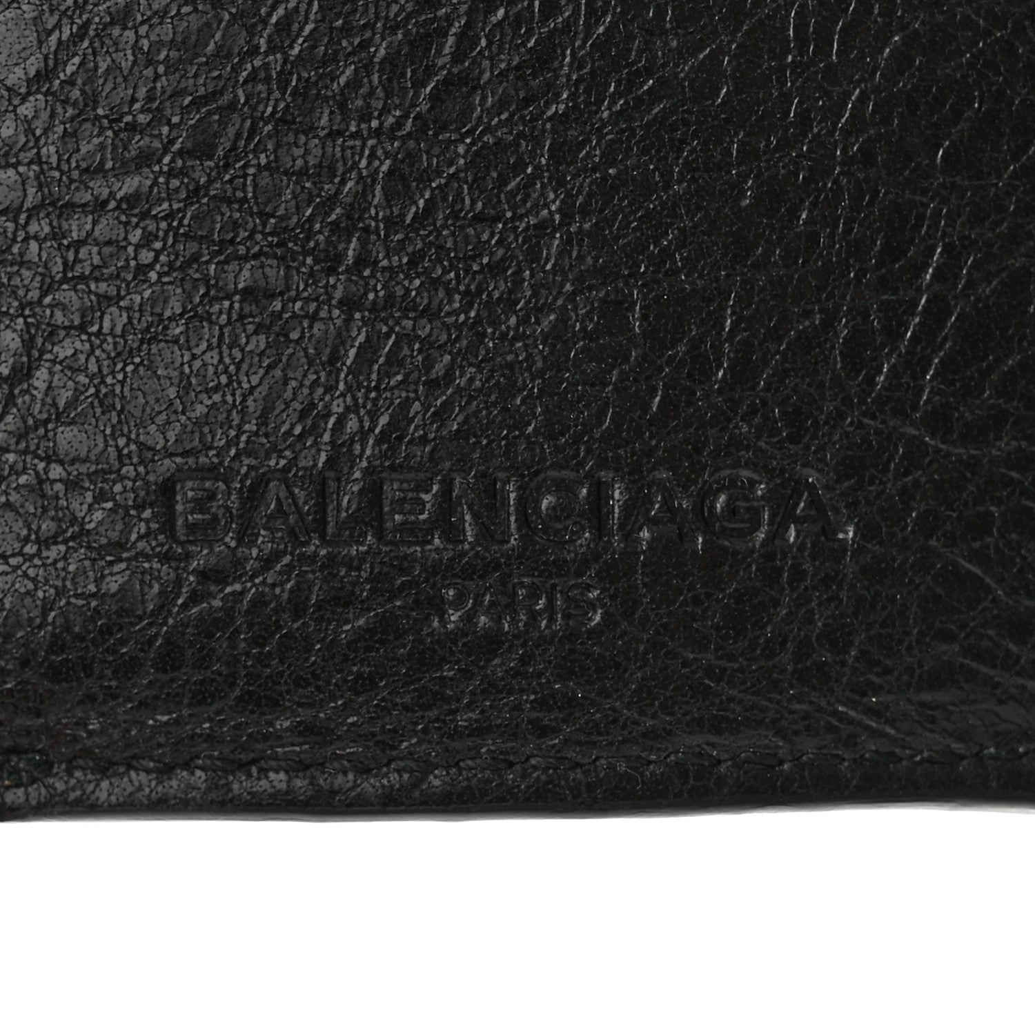 Balenciaga Agneau Arena Classic Silver Hardware Mini Wallet Black 6 of 10