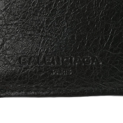 Balenciaga Agneau Arena Classic Silver Hardware Mini Wallet Black 6 of 10