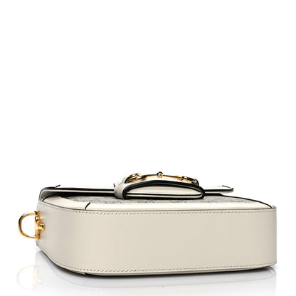 Gucci GG Supreme Monogram Web Mini Horsebit 1955 Shoulder Bag Beige Mystic White 4 of 11