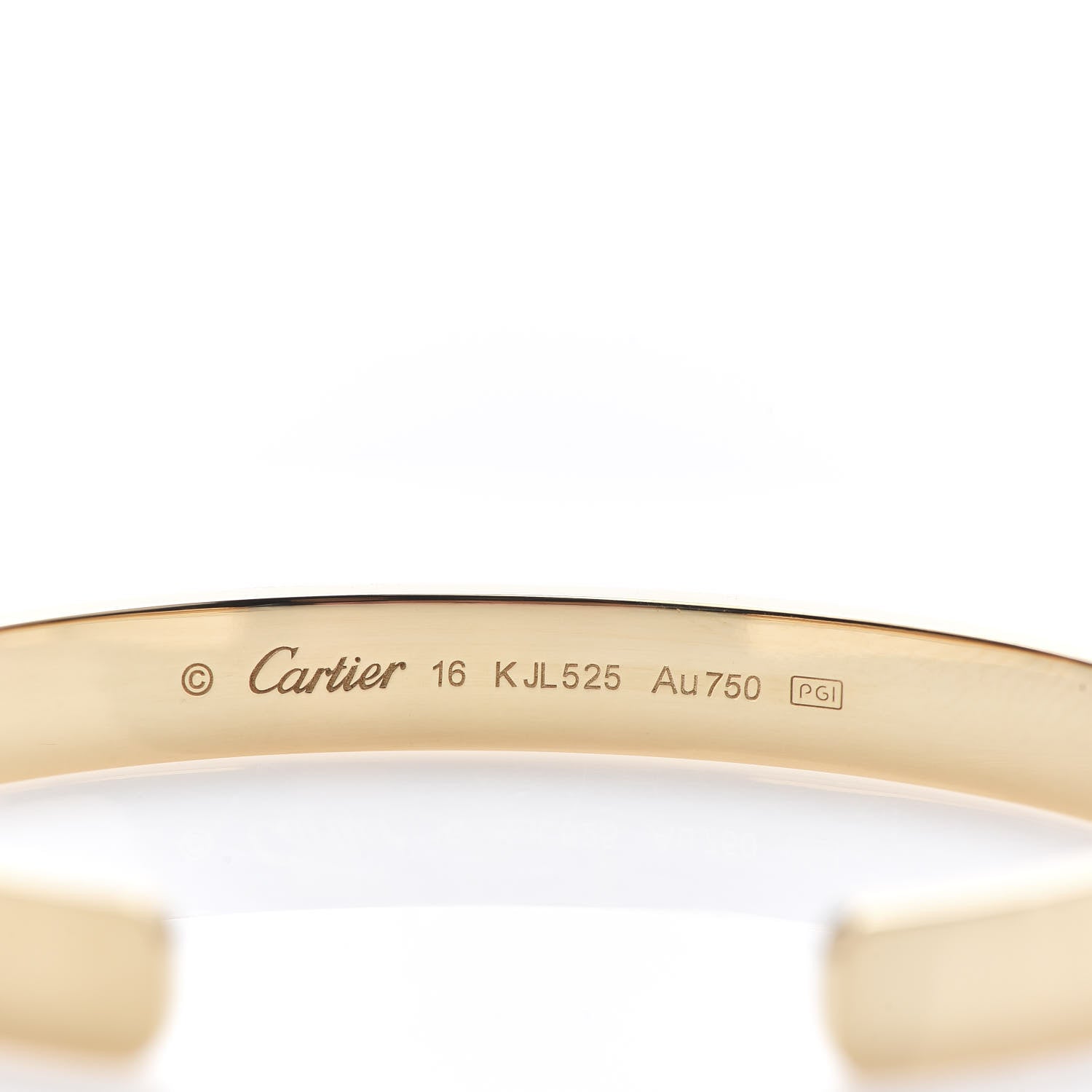 Cartier 18K Yellow Gold LOVE Cuff Bracelet 16 4 of 5
