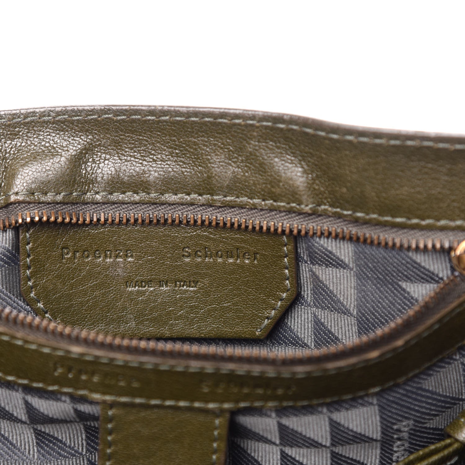 Proenza Schouler Lambskin PS1 Medium Satchel Military 8 of 15