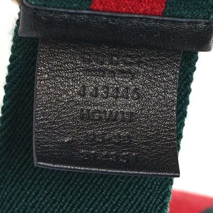 Gucci Canvas Web Wolf Belt 95 38 Green Red 3 of 4