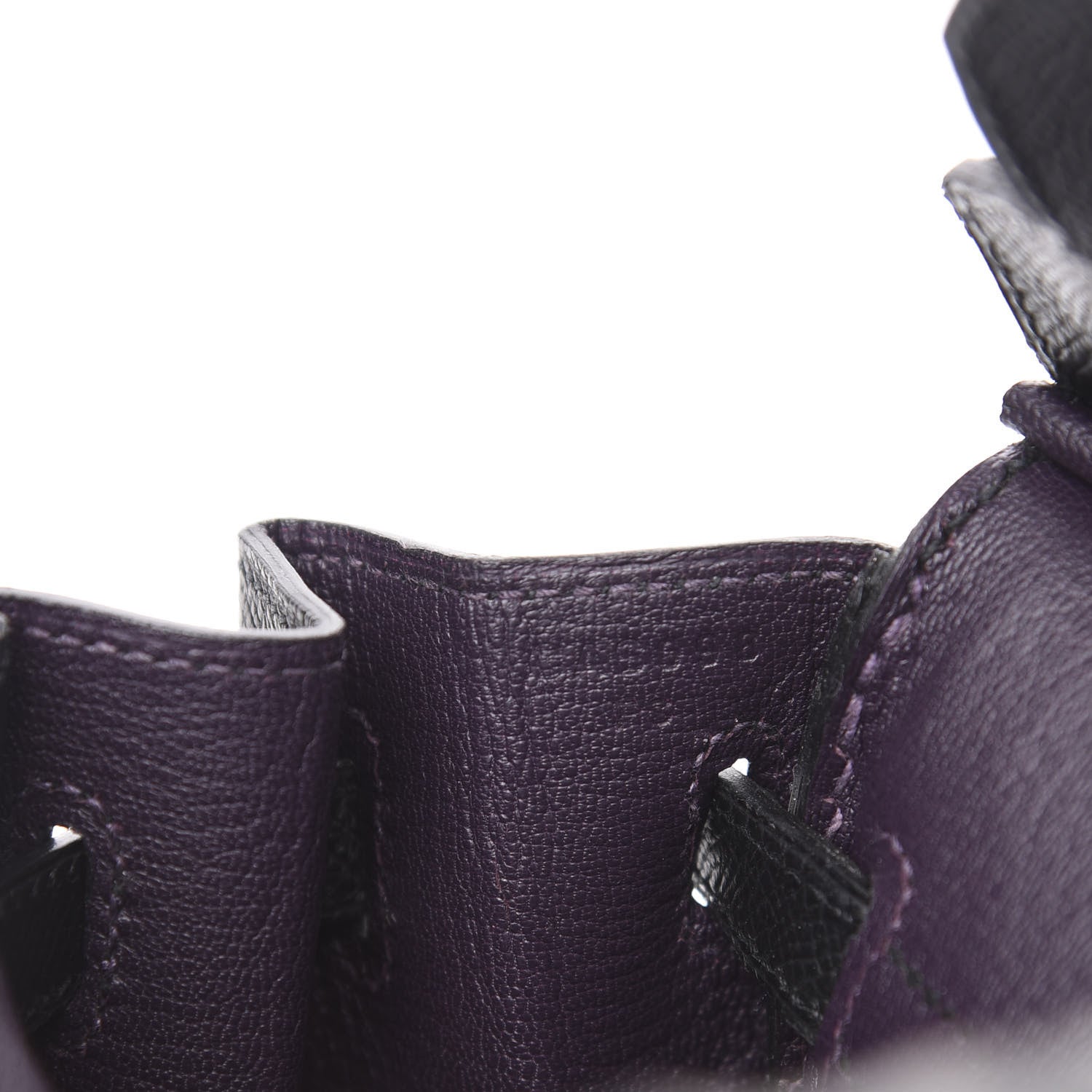 Hermes Epsom Horseshoe Birkin 25 Black Raisin 6 of 9