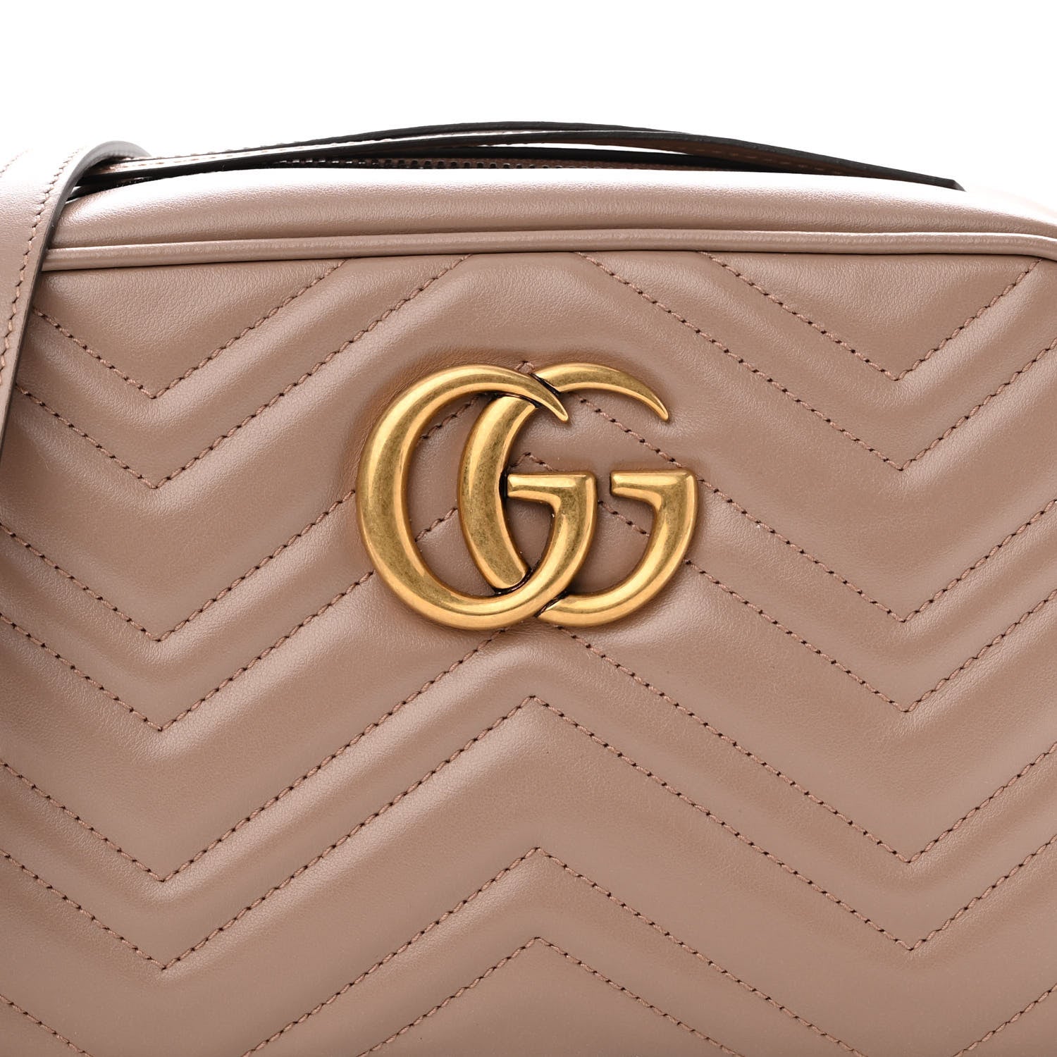 Gucci Calfskin Matelasse Small GG Marmont Chain Shoulder Bag Porcelain Rose 8 of 10