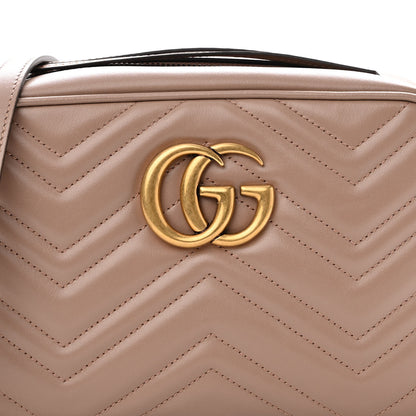 Gucci Calfskin Matelasse Small GG Marmont Chain Shoulder Bag Porcelain Rose 8 of 10
