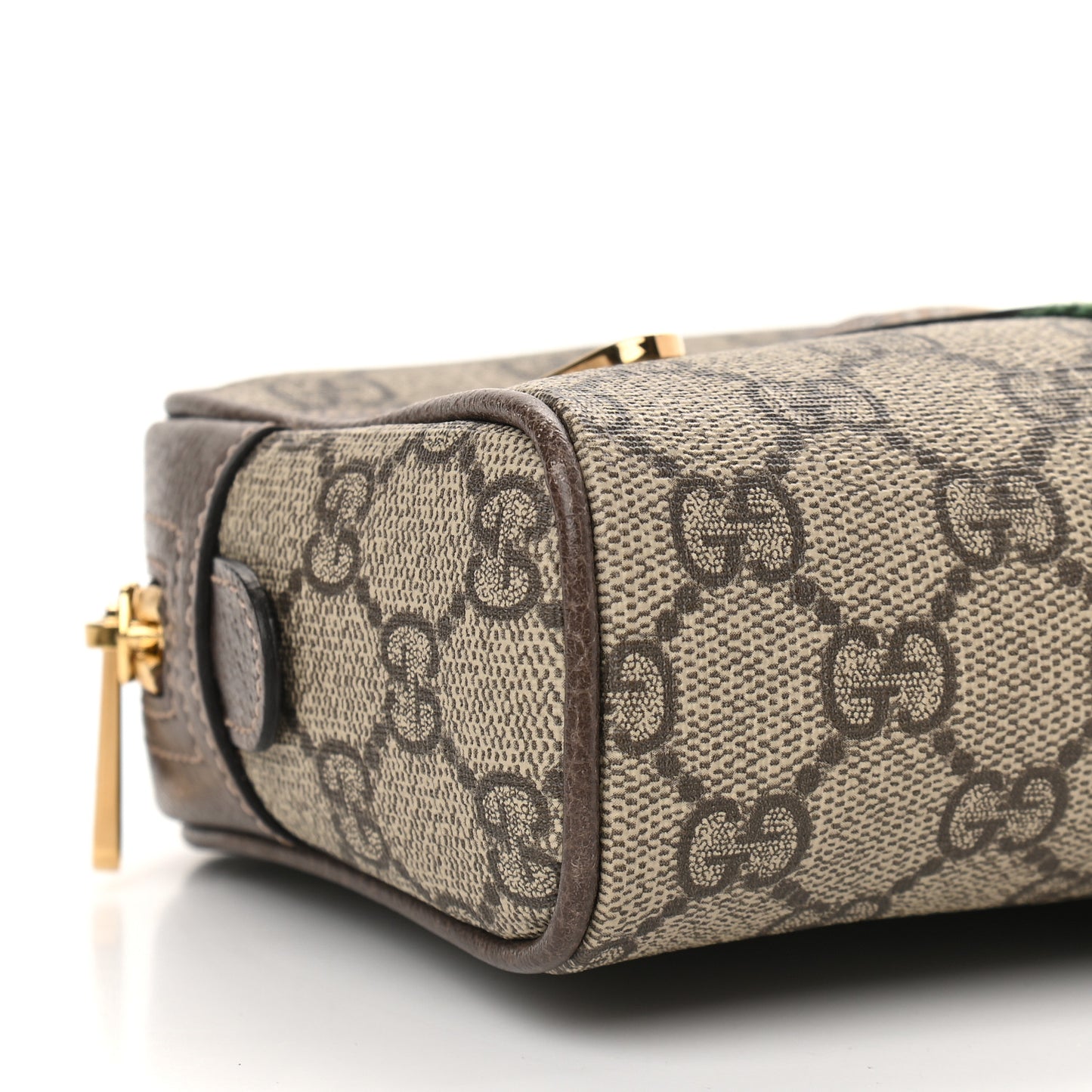 GG Supreme Monogram Web Small Ophidia Belt Bag 85 34 Dark Brown