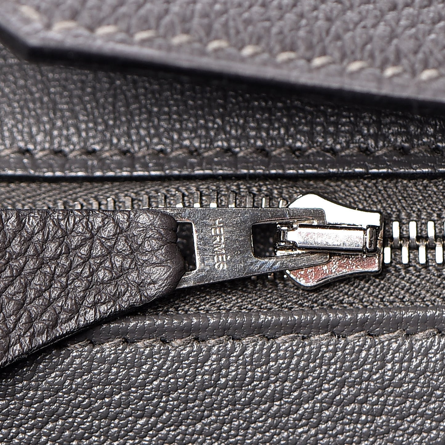 Lambskin Bi-Cabas Grey Cognac