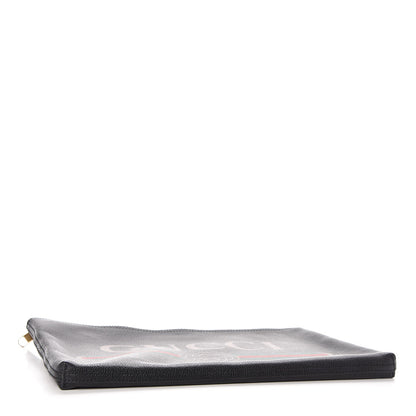 Gucci Pebbled Calfskin Large Logo Portfolio Clutch Black 4 of 7
