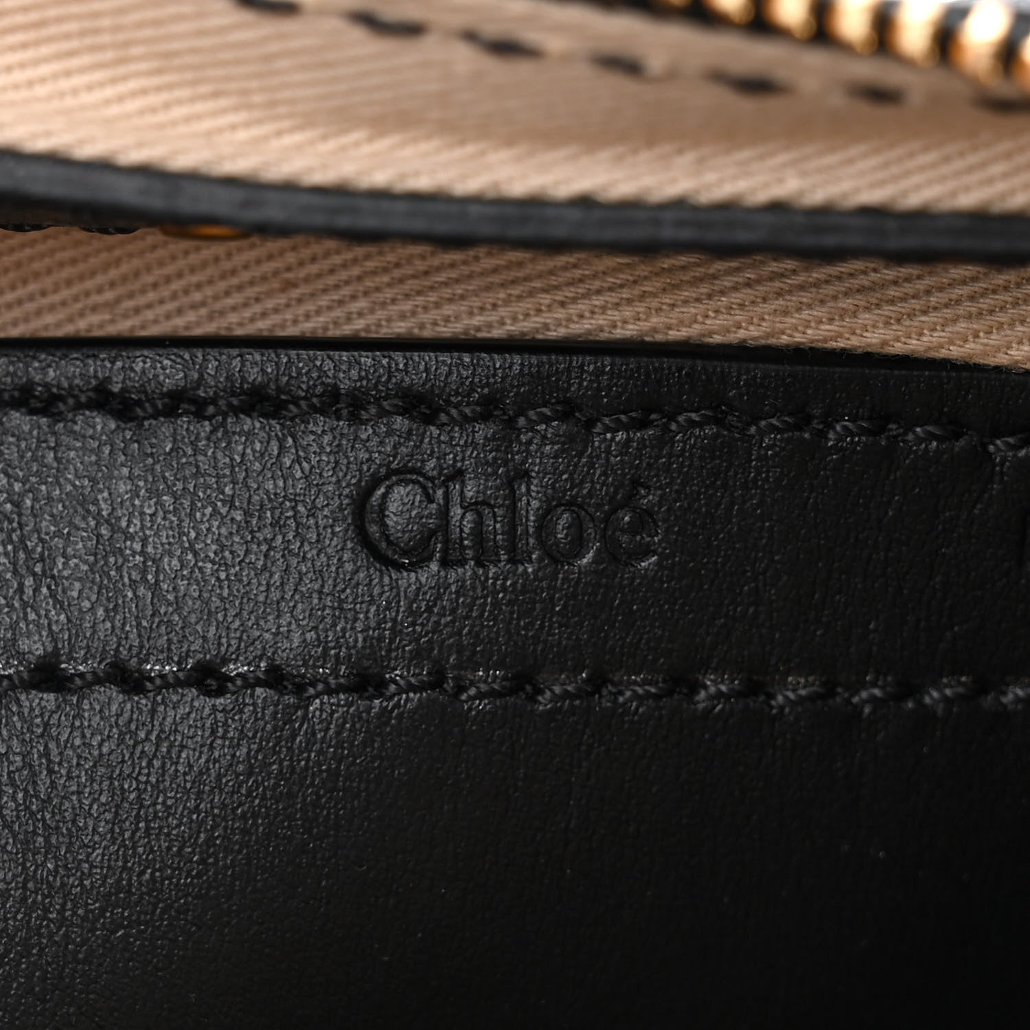 Chloe Shiny Small Grain Calfskin Mini Marcie Multi Fringe Satchel Black 6 of 12