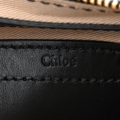 Chloe Shiny Small Grain Calfskin Mini Marcie Multi Fringe Satchel Black 6 of 12