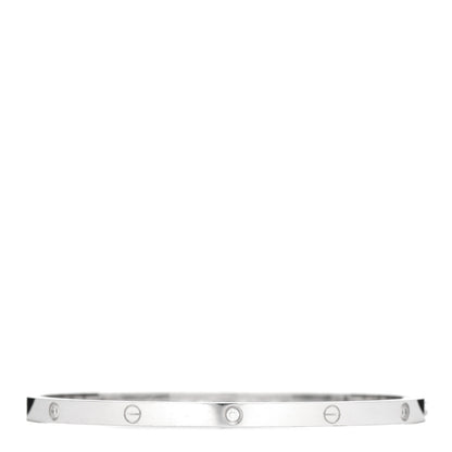 Cartier 18K White Gold 6 Diamond Small LOVE Bracelet 18 3 of 5