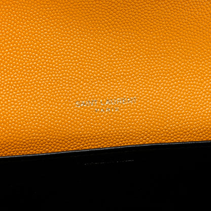 Saint Laurent Grain De Poudre Monogram Uptown Chain Wallet Chartreuse 6 of 7