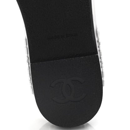 Chanel Lambskin Quilted CC Espadrille Slip On Sandals 39 Black 10 of 14