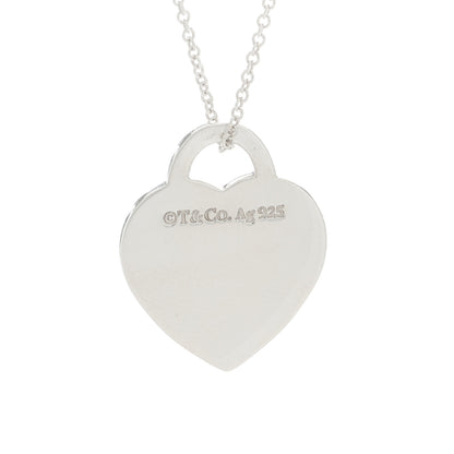 Tiffany Sterling Silver Small Return to Tiffany Heart Pendant Necklace 5 of 7