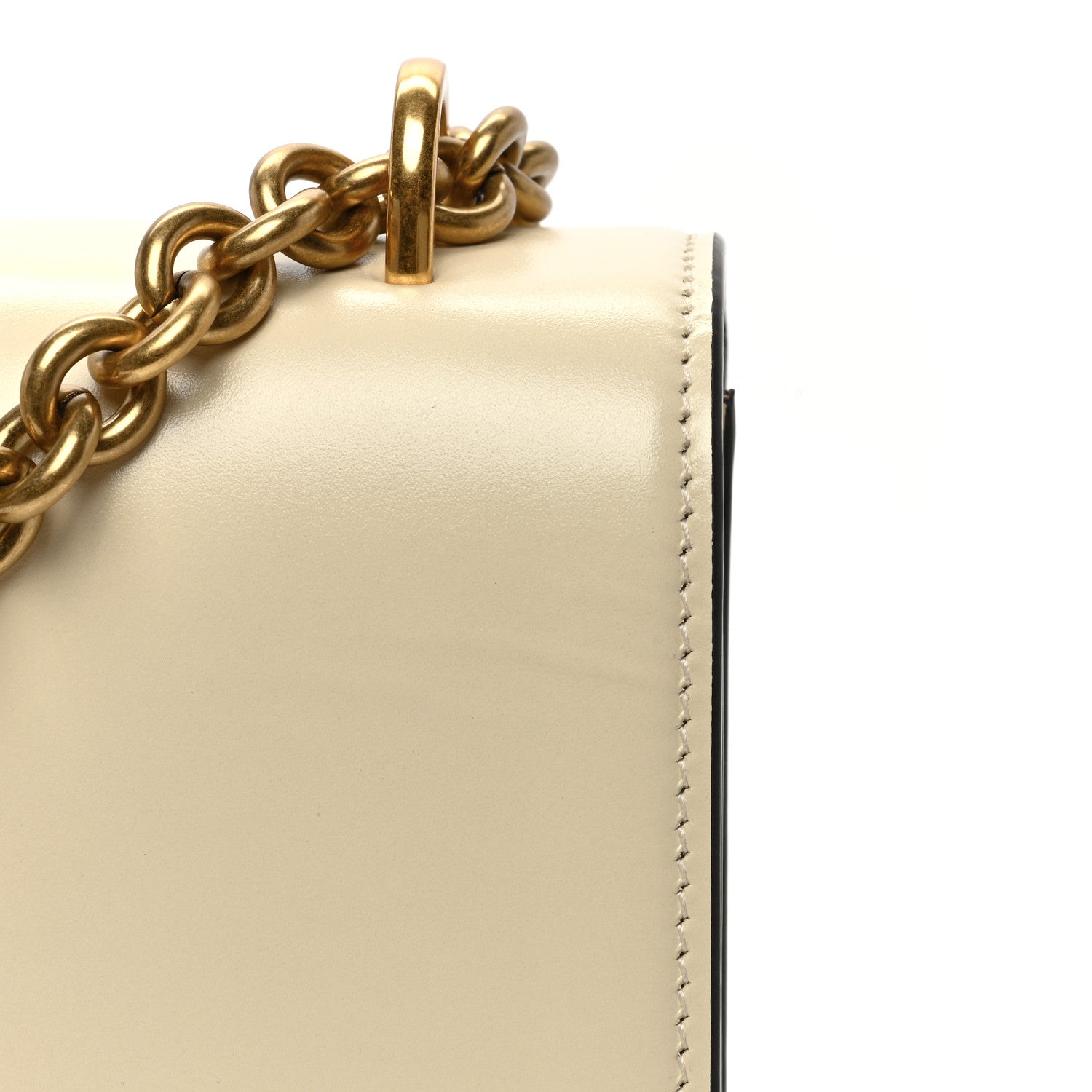 Valentino Garavani Vitello Vlogo Cutout Chain Shoulder Bag Light Ivory 10 of 10