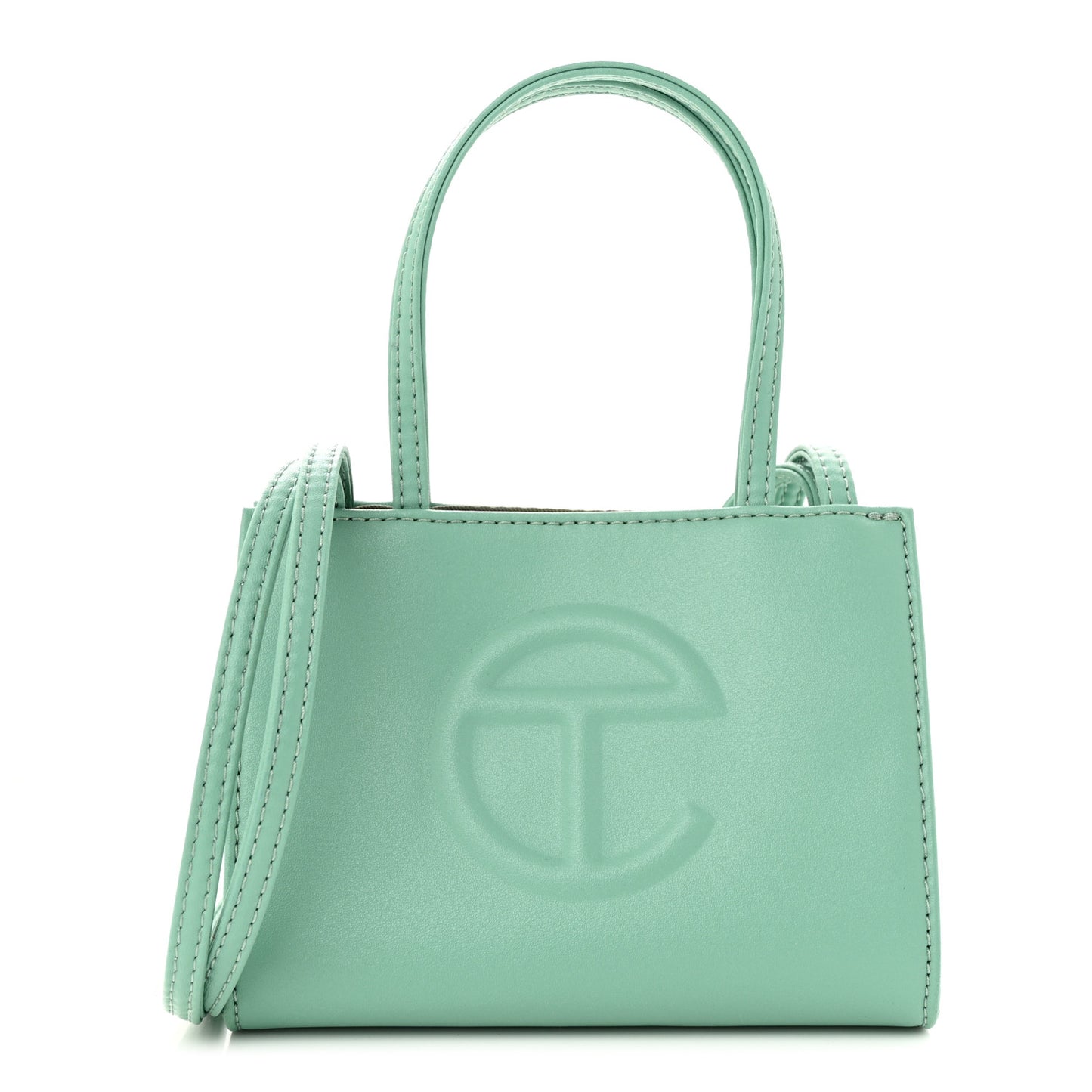 Vegan Leather Small Shopping Bag Sage