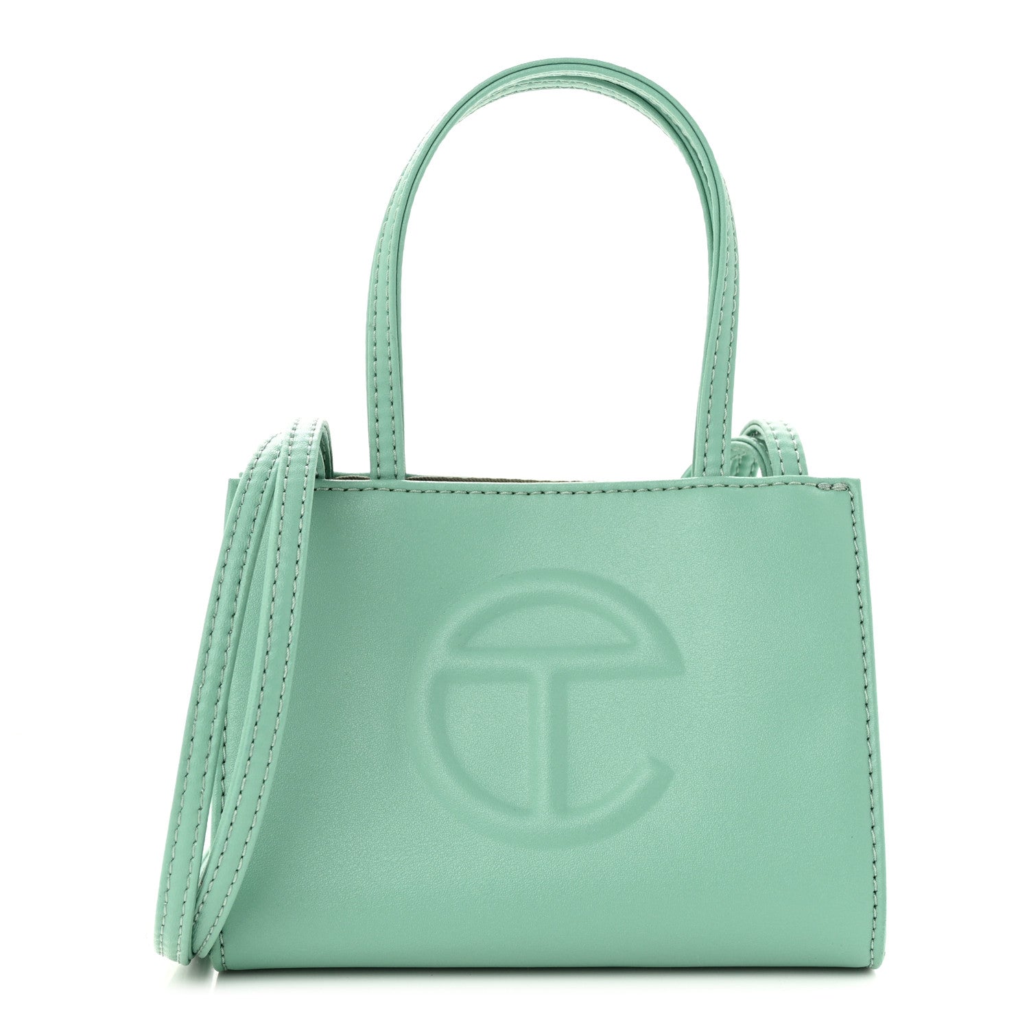 Telfar Vegan Leather Small Shopping Bag Sage 1 of 10