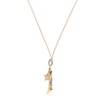 Louis Vuitton Crystal Enamel Candy Star Charm Necklace Gold Multicolor 1 of 4