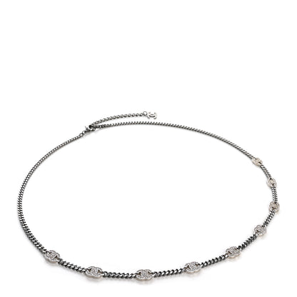Chanel Ruthenium Crystal CC Chain Links Belt Silver 1 of 4