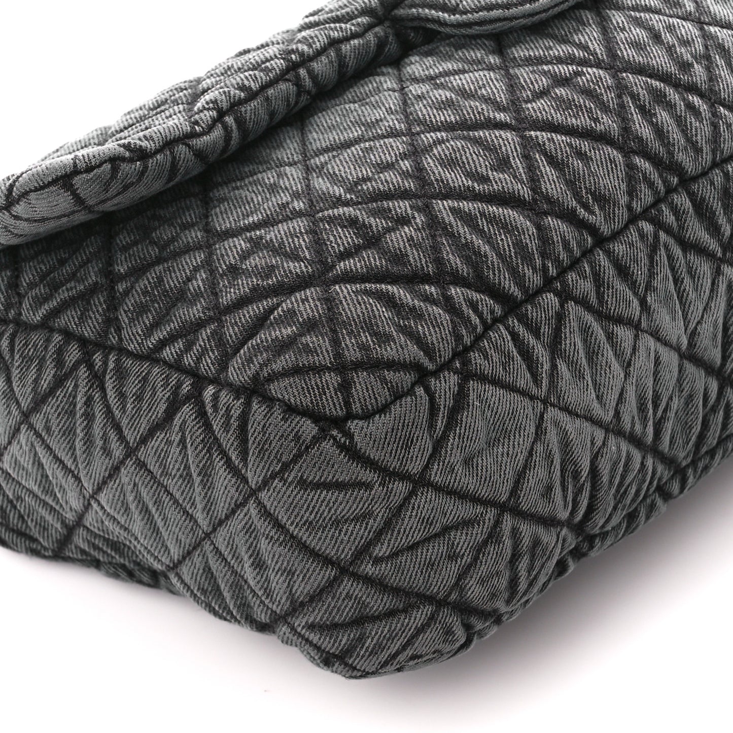 Denim Quilted Denimpression Flap Grey Black