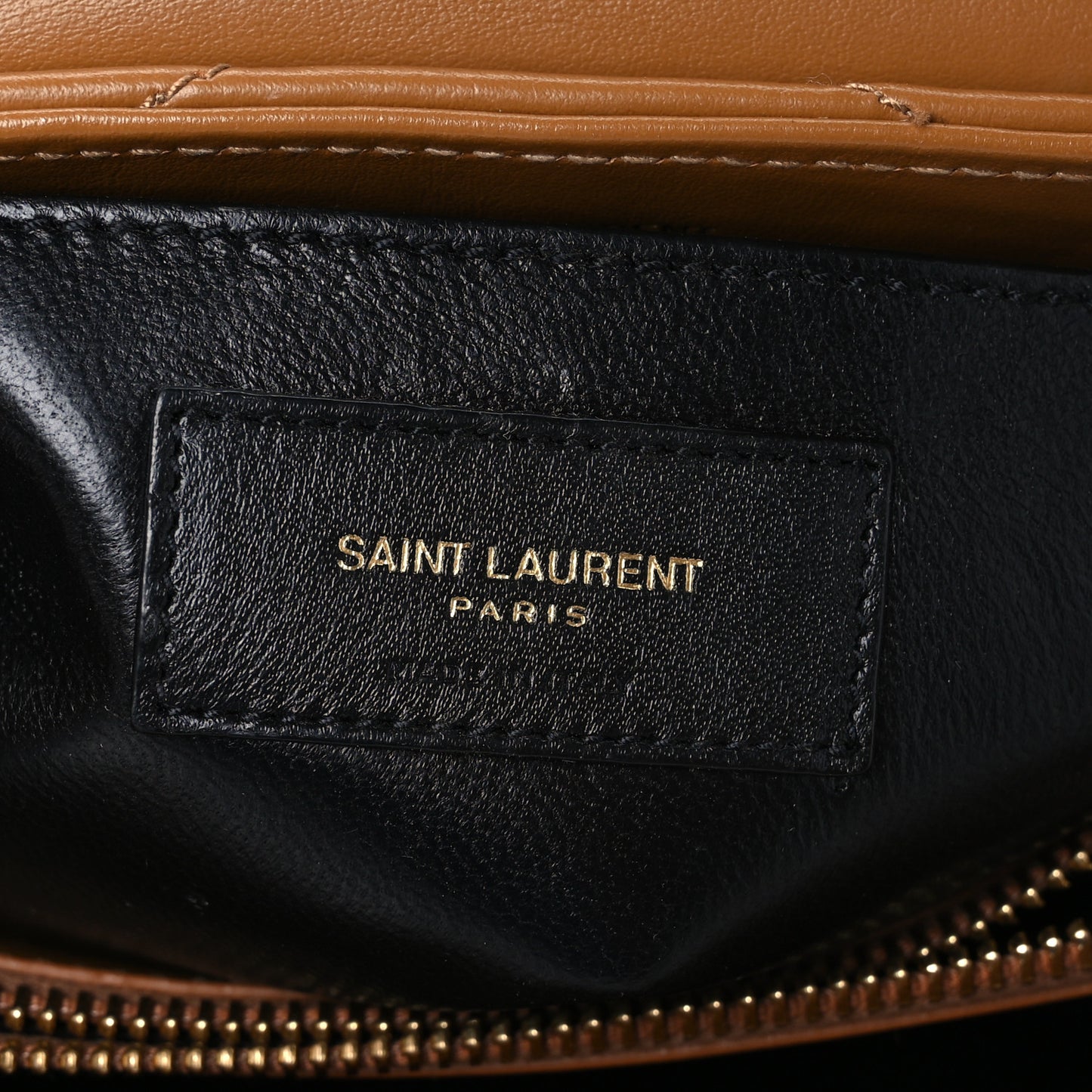 Calfskin Y Quilted Monogram Small Loulou Chain Satchel Dark Natural