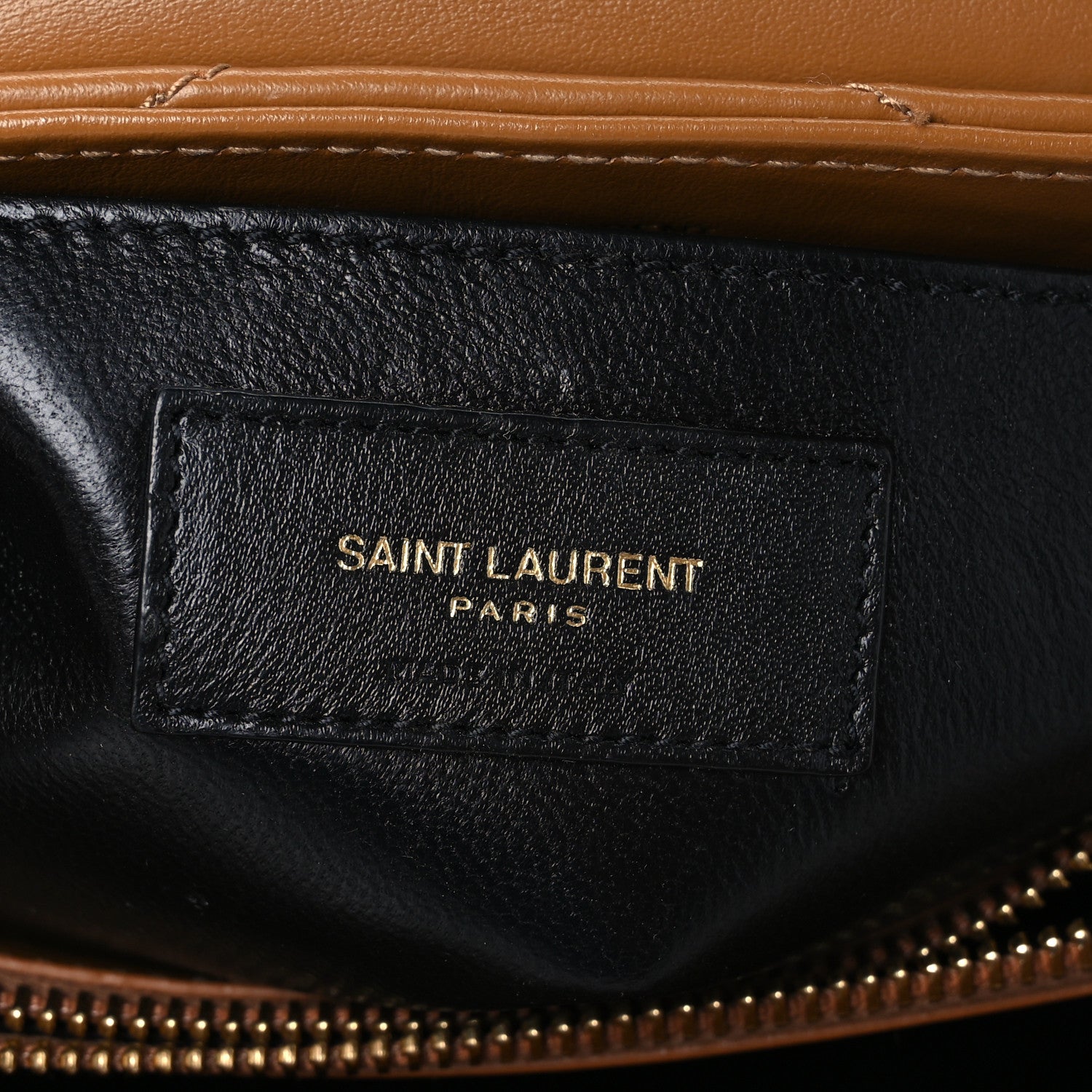 Saint Laurent Calfskin Y Quilted Monogram Small Loulou Chain Satchel Dark Natural 7 of 11