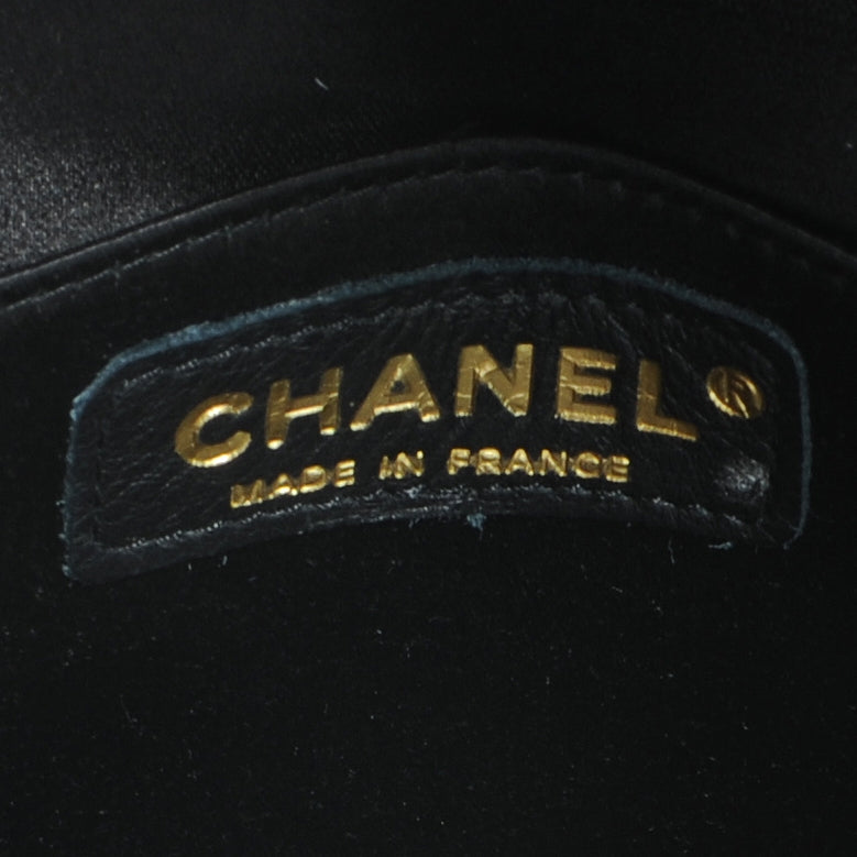 Chanel Satin Beaded Ribbon Bow Clutch Black 6 of 7