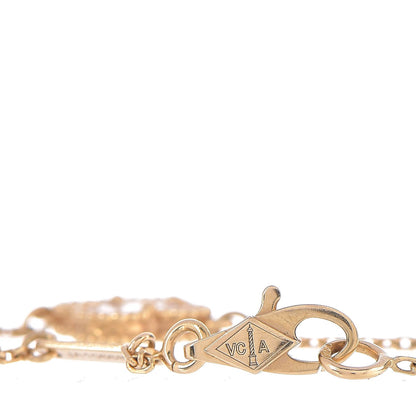 Van Cleef & Arpels 18K Yellow Gold Mother of Pearl Sweet Alhambra Bracelet 4 of 7