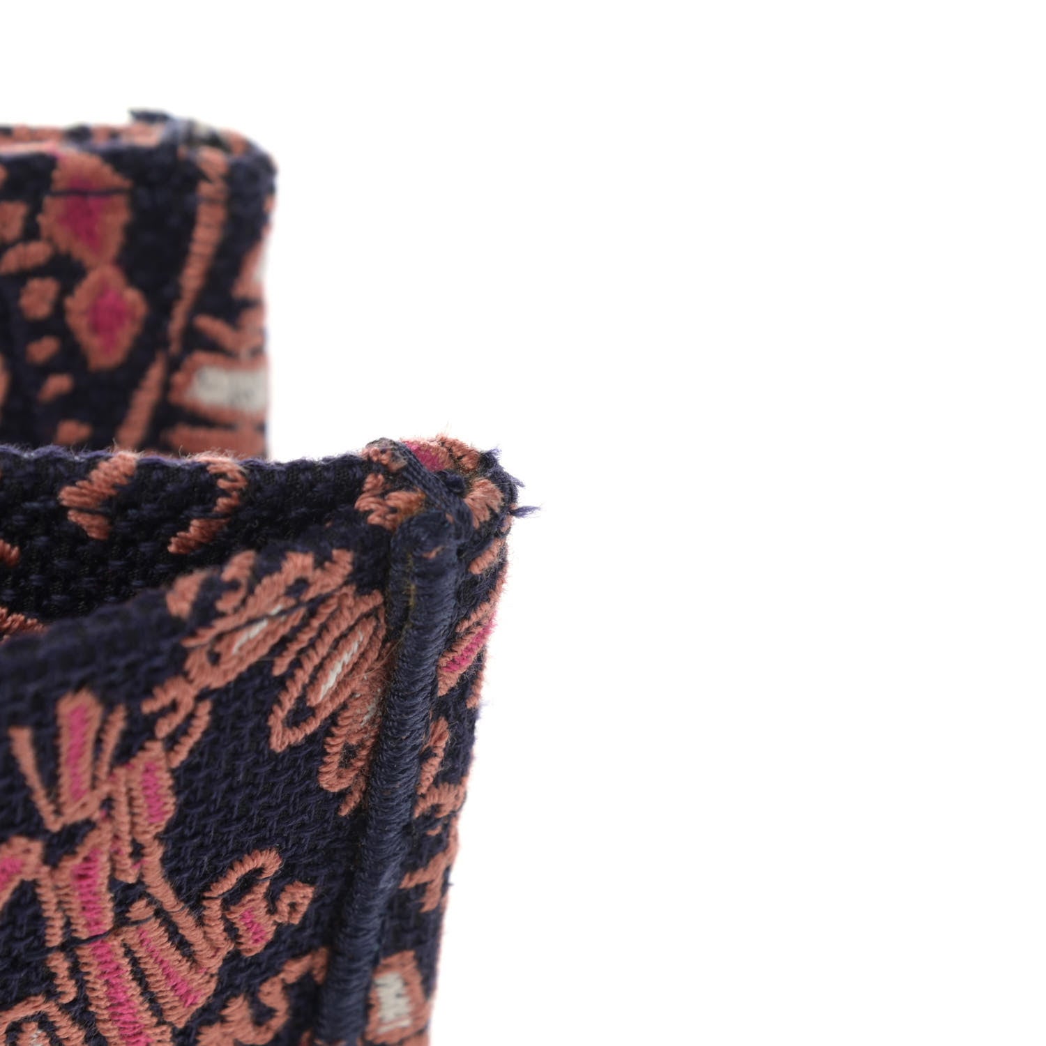 Christian Dior Canvas Embroidered Dior Animals Tiger Book Tote Deep Blue Fuchsia 14 of 14