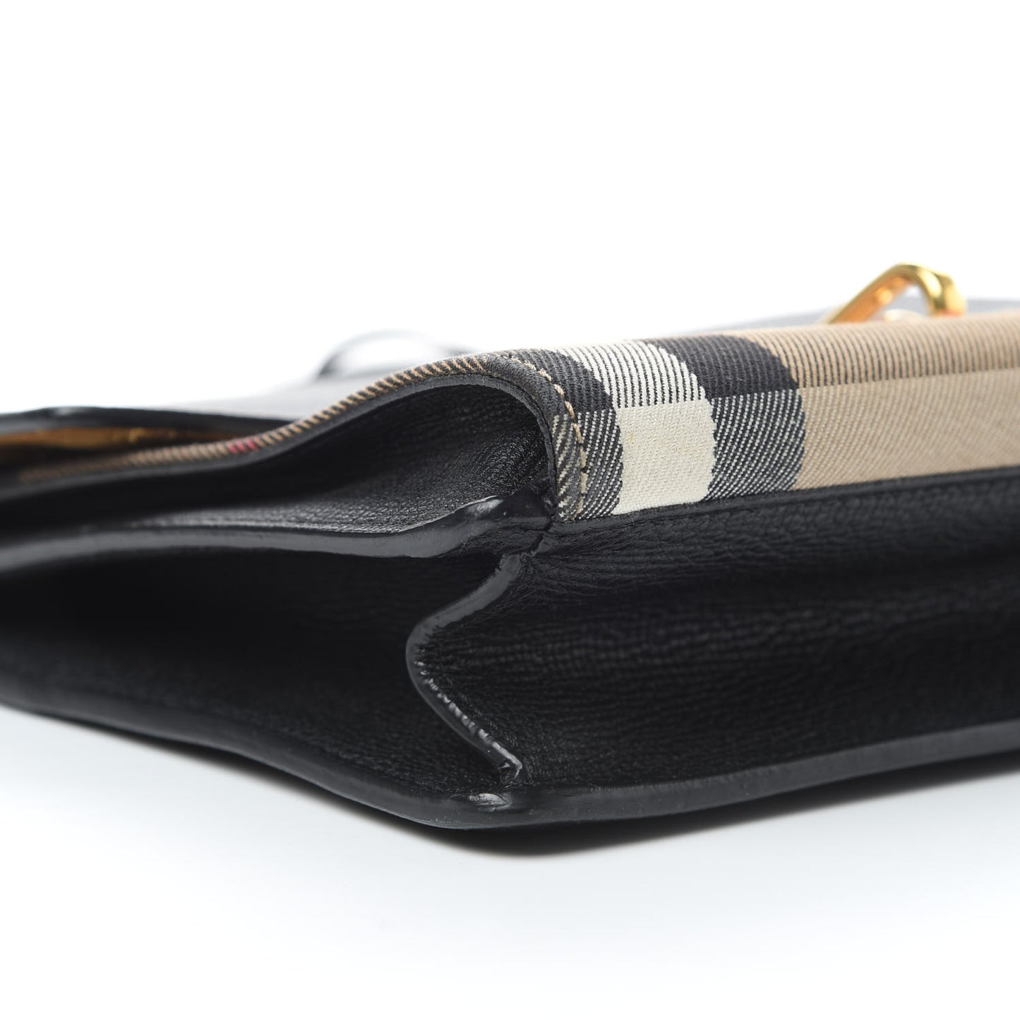 Derby Calfskin House Check Small Macken Crossbody Bag Black