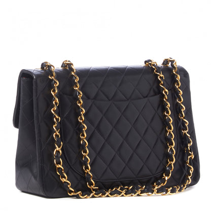Chanel Lambskin Quilted XL Jumbo Single Flap Black 3 of 10