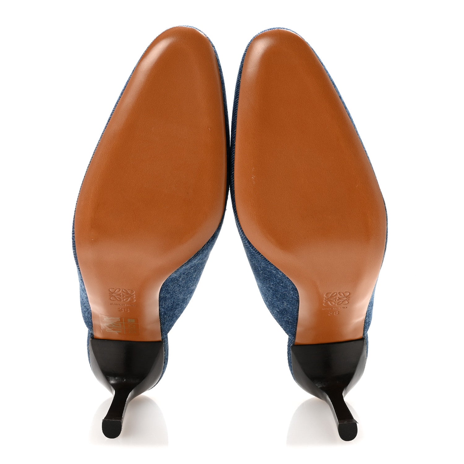 Loewe Ripped Denim 90 Mules Washed Denim 6 of 9