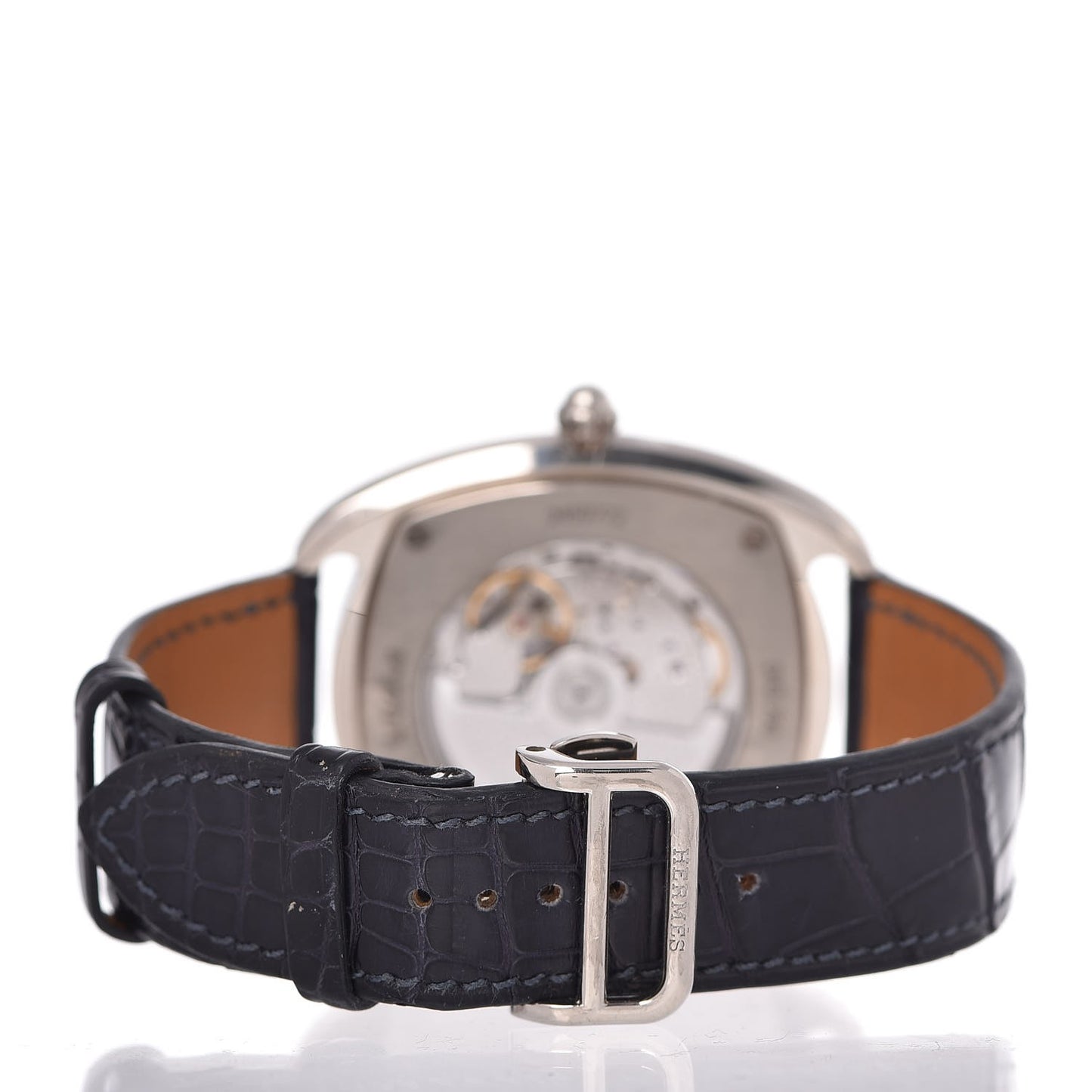 18K White Gold Alligator 40.5mm Dressage Annual Calendar Automatic Watch Bleu Obscur