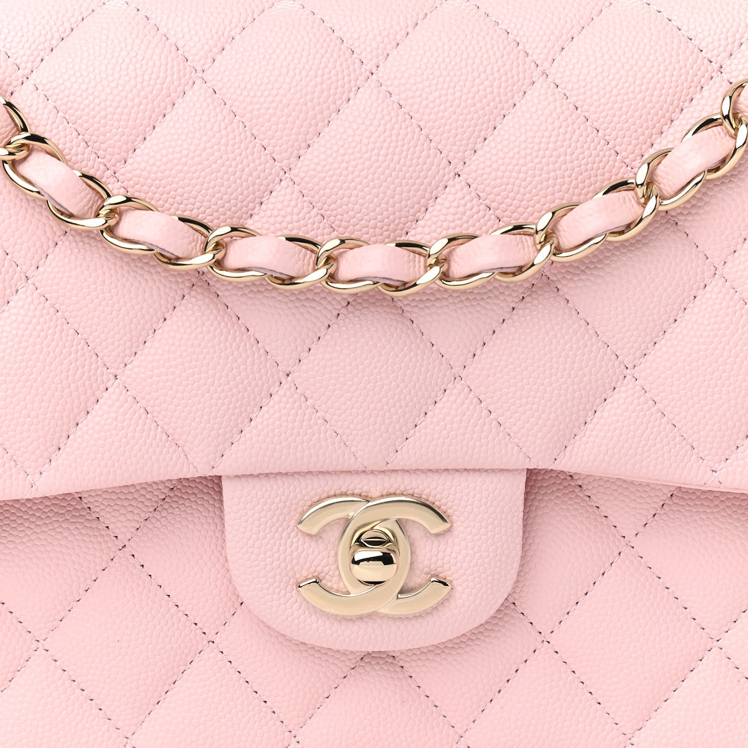 Chanel Caviar Quilted Medium Double Flap Light Pink 8 of 11