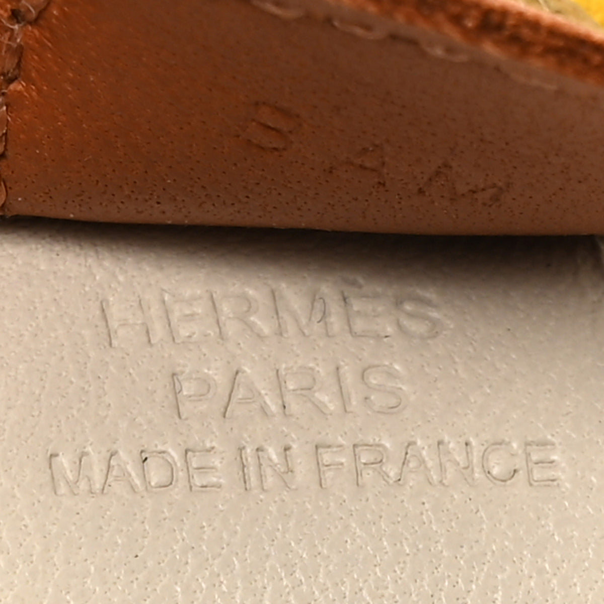 Hermes Milo Lambskin Grigri Rodeo Horse Bag Charm PM Craie Gold Jaune De Naples 3 of 3