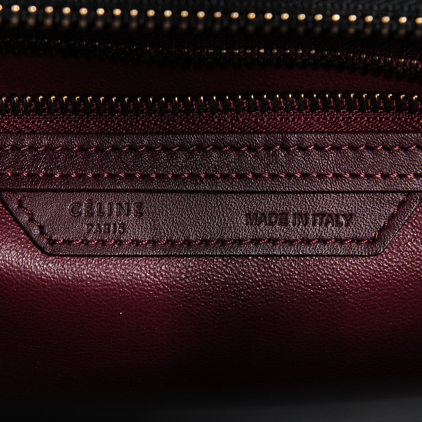 Smooth Calfskin Micro Tri-Color Luggage Burgundy