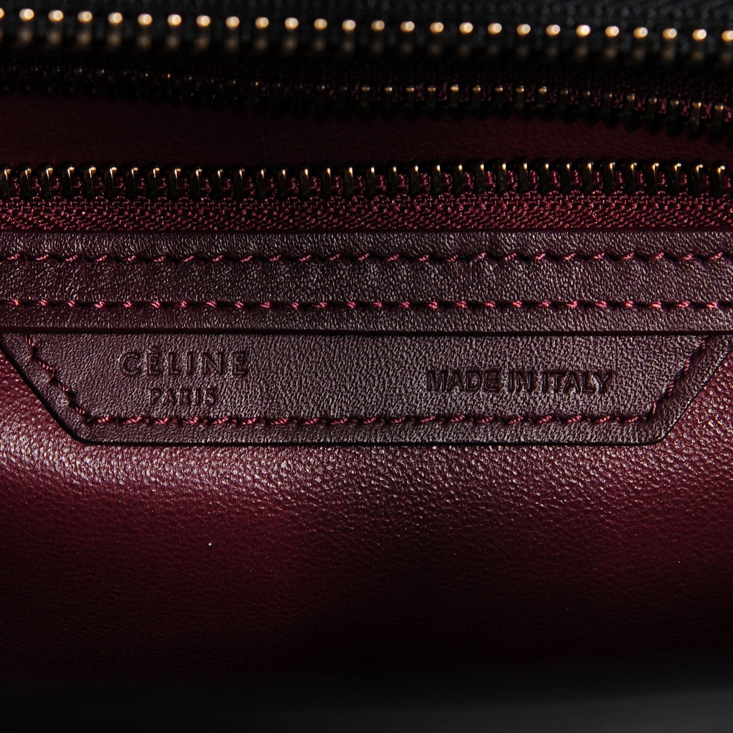 Celine Smooth Calfskin Micro Tri-Color Luggage Burgundy 6 of 8